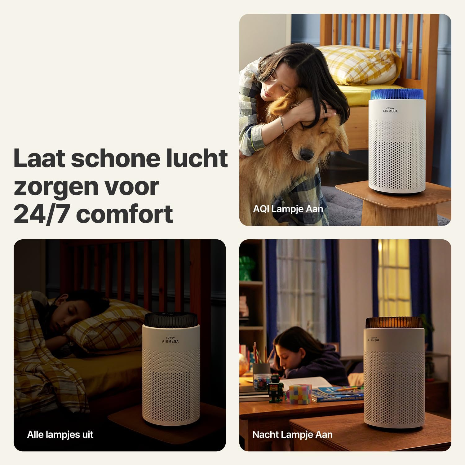 Thumbnail 6 de Coway Airmega 50 luchtreiniger met HEPA-filter, automatische modus en slaapstand