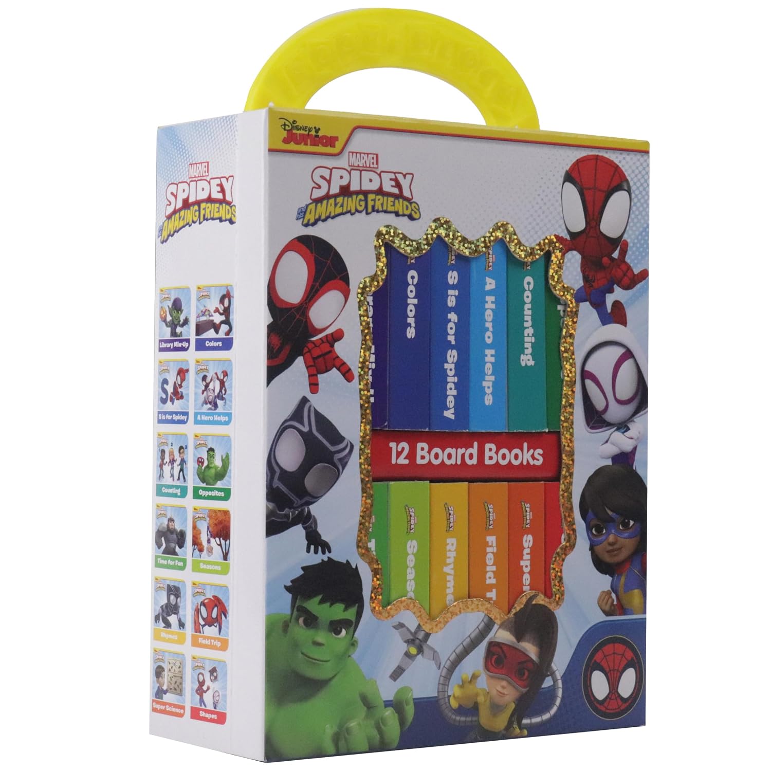 Detalle de PI Kids Marvel Spidey and His Amazing Friends My First Library, 12 Board Books