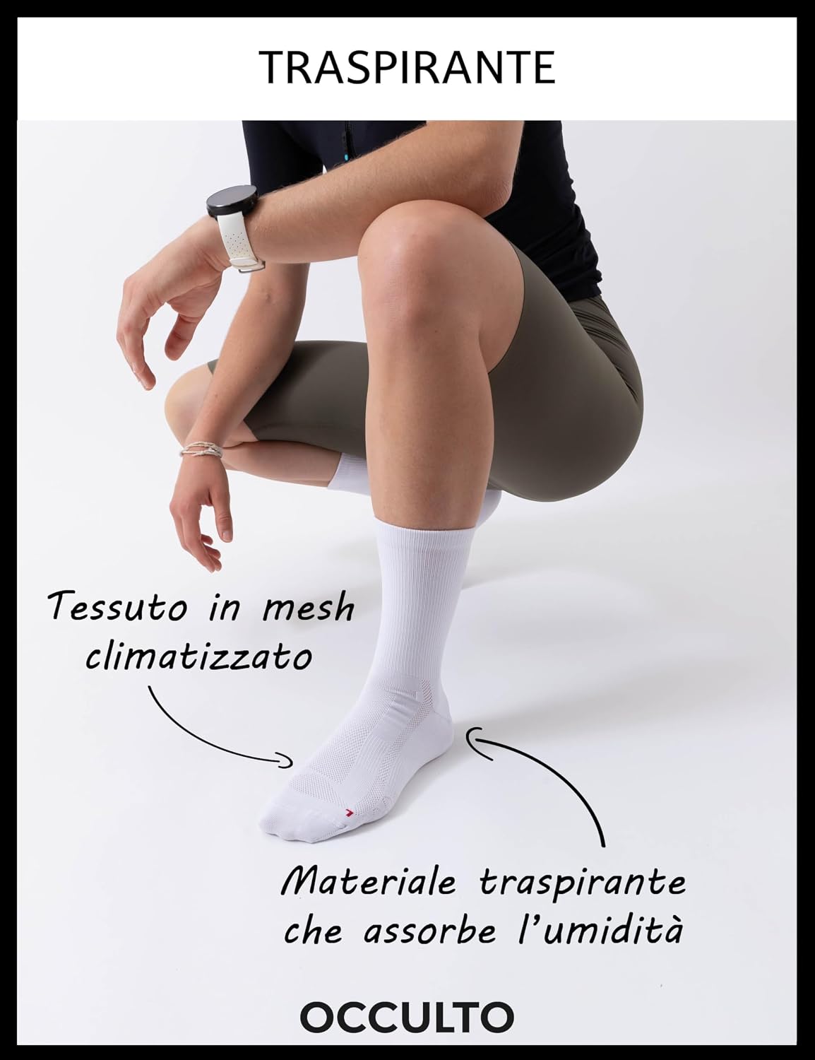 Detalle de Occulto Calze Ciclismo Donna & Uomo Eddy, pacco da 2