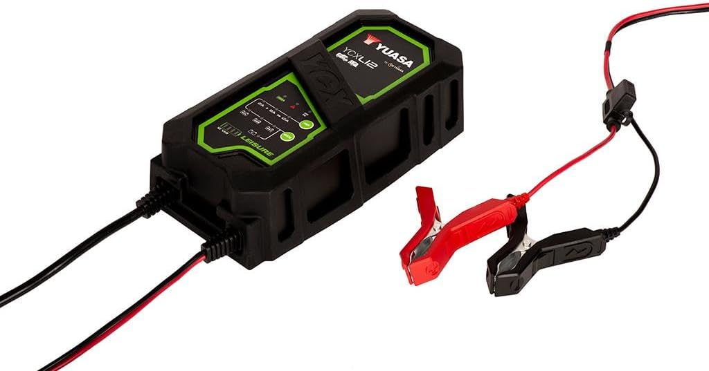 Detalle de Yuasa YCXL12 – inteligentna ładowarka 12 V, 12 A z trybem AGM