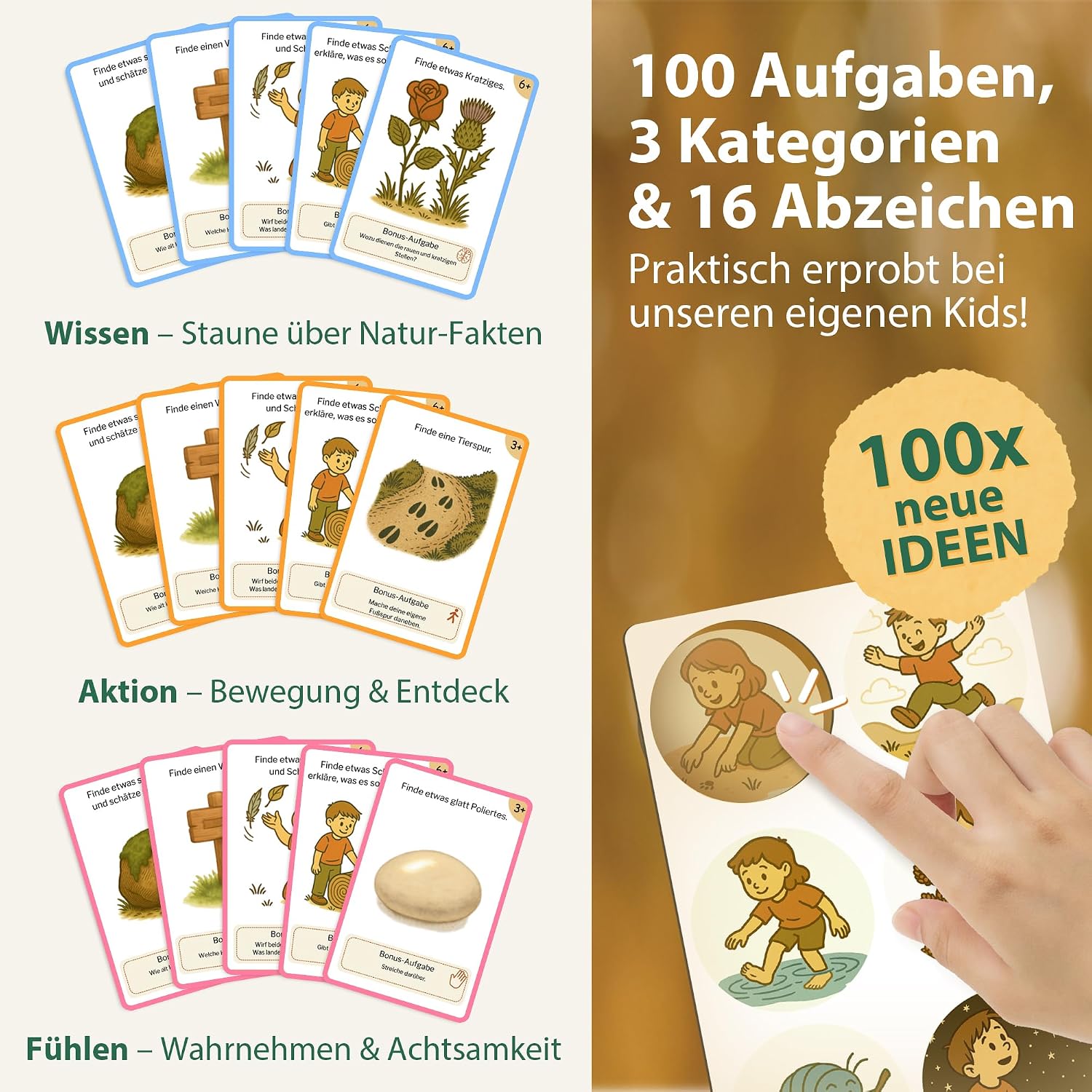 Detalle de Heldenzimmer Suchspiel Kinder – Outdoor-Abenteuer mit 100 Aufgaben und 50 Entdeckerkarten (ab 3 Jahren)