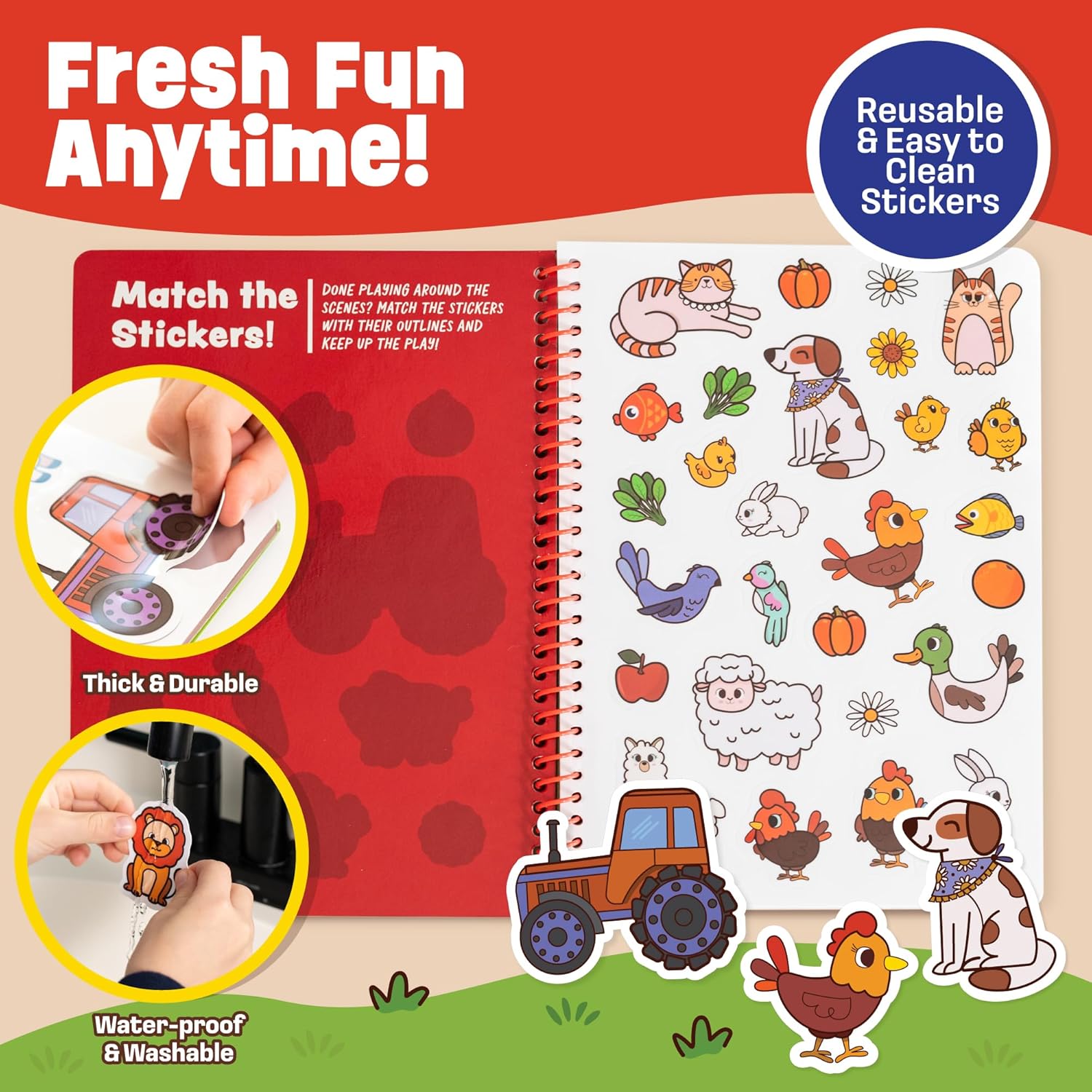 Thumbnail 5 de Creative Kiddos Reusable Sticker Book 50