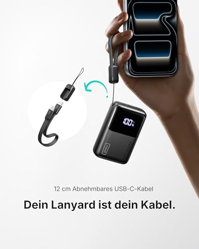 Detalle de INIU Ultra Mini Powerbank 10000mAh 45W – Kompaktes Schnellladen für Unterwegs