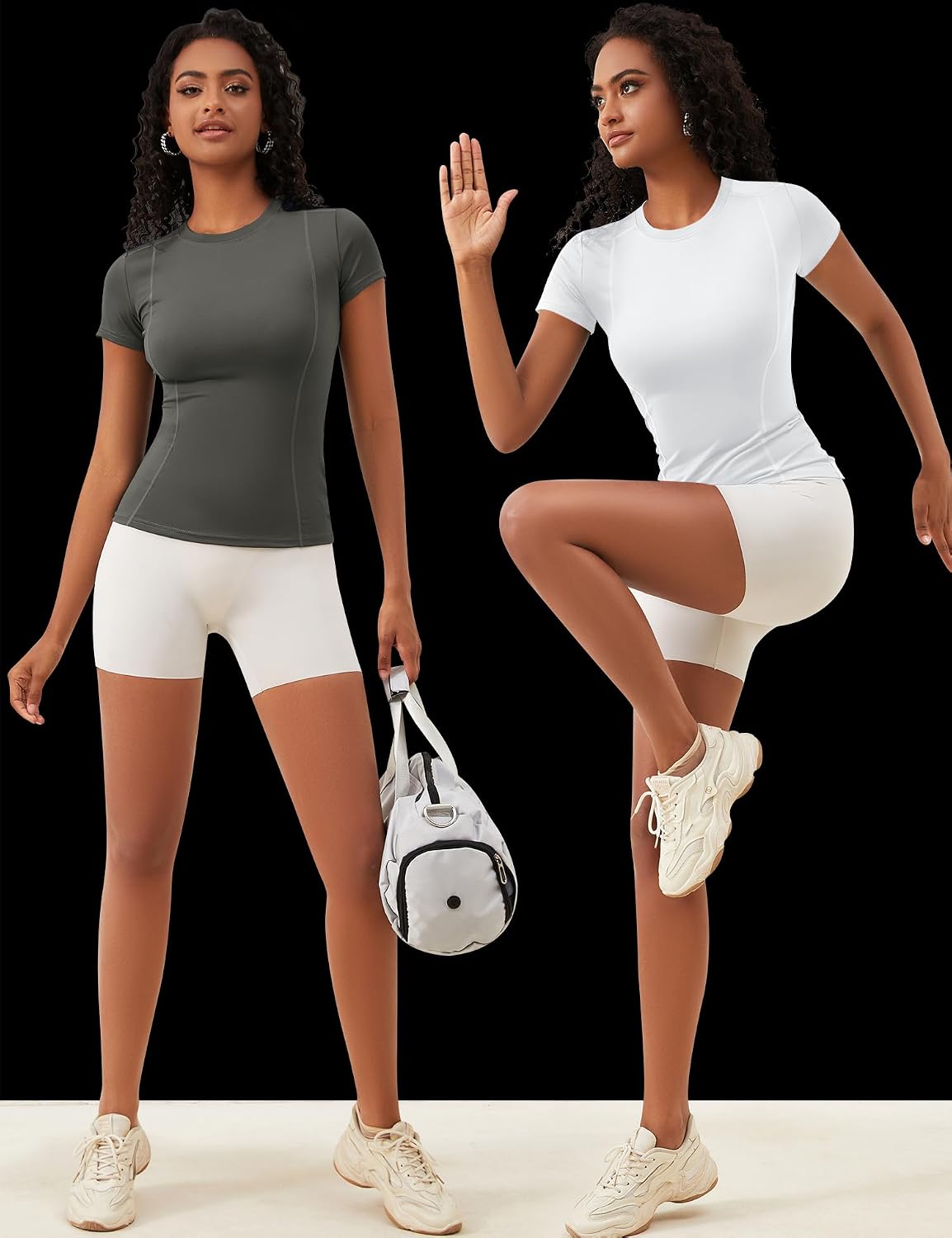 Detalle de IECCP Women Gym Shirts 85% polyester