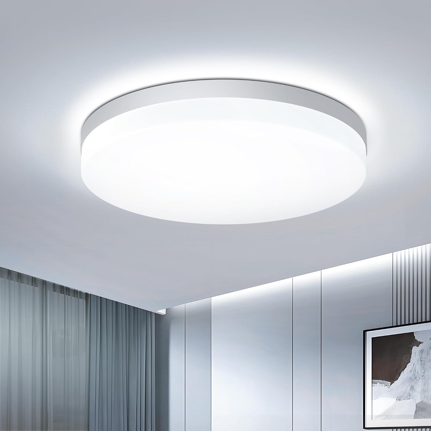 Detalle de EASY EAGLE LCLDBDYX23B ronde led-plafondlamp, 36 W, 3600 lm, IP44
