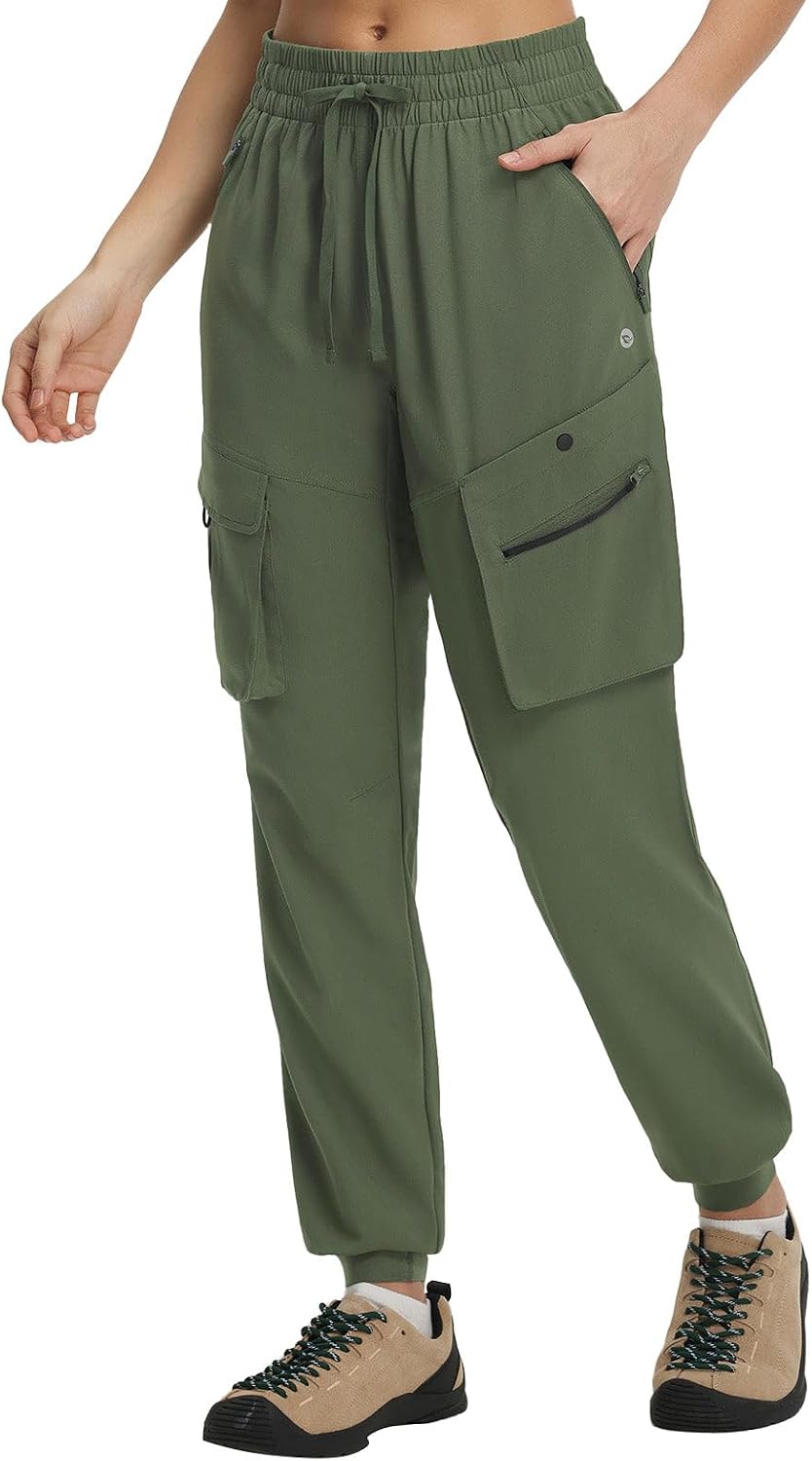Detalle de Baleaf Women's Ripstop Hiking Pants with 6 Pockets – Water Resistant, Lightweight Joggers