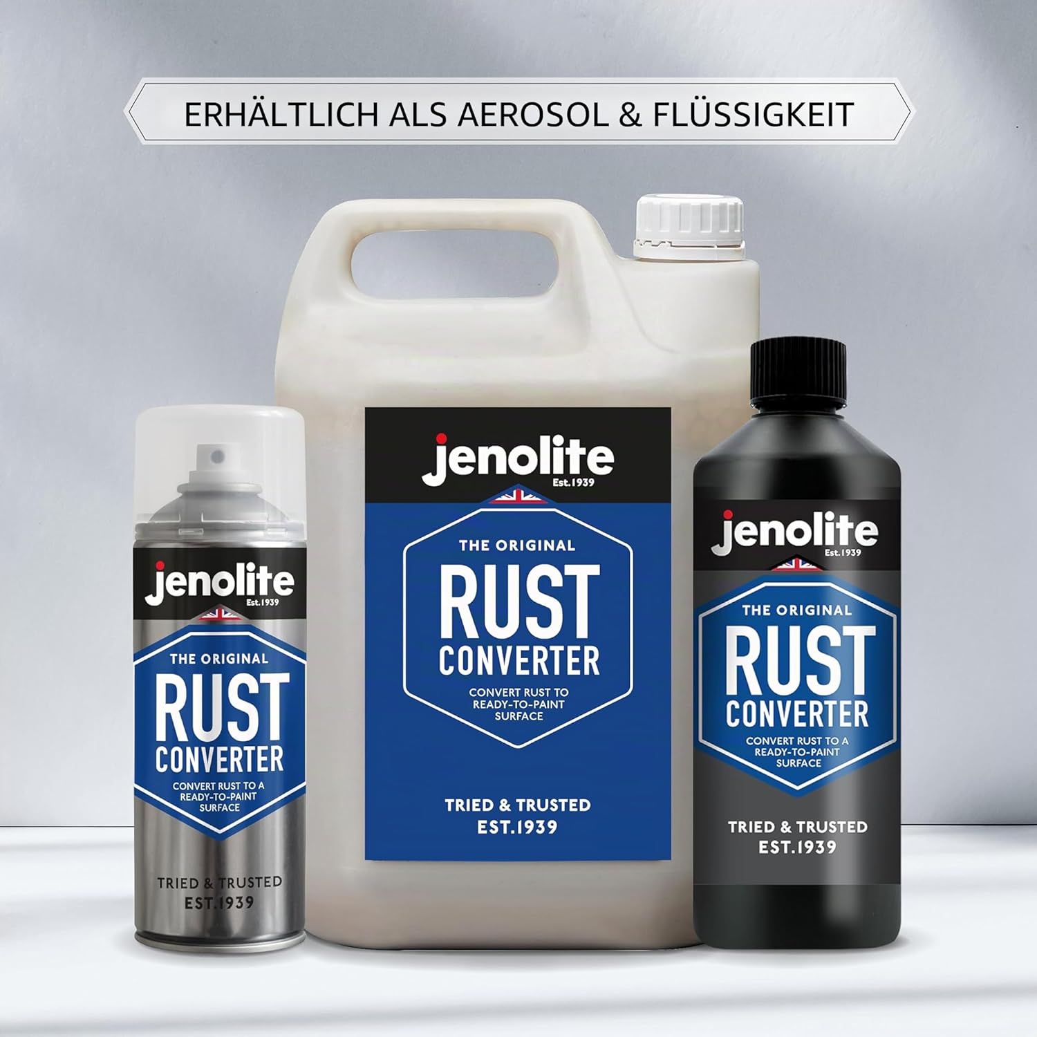 Detalle 2 de JENOLITE Rostumwandler mit Grundierung 150 ml – wasserbasiert, Schwarz, für Auto & Fahrzeuge