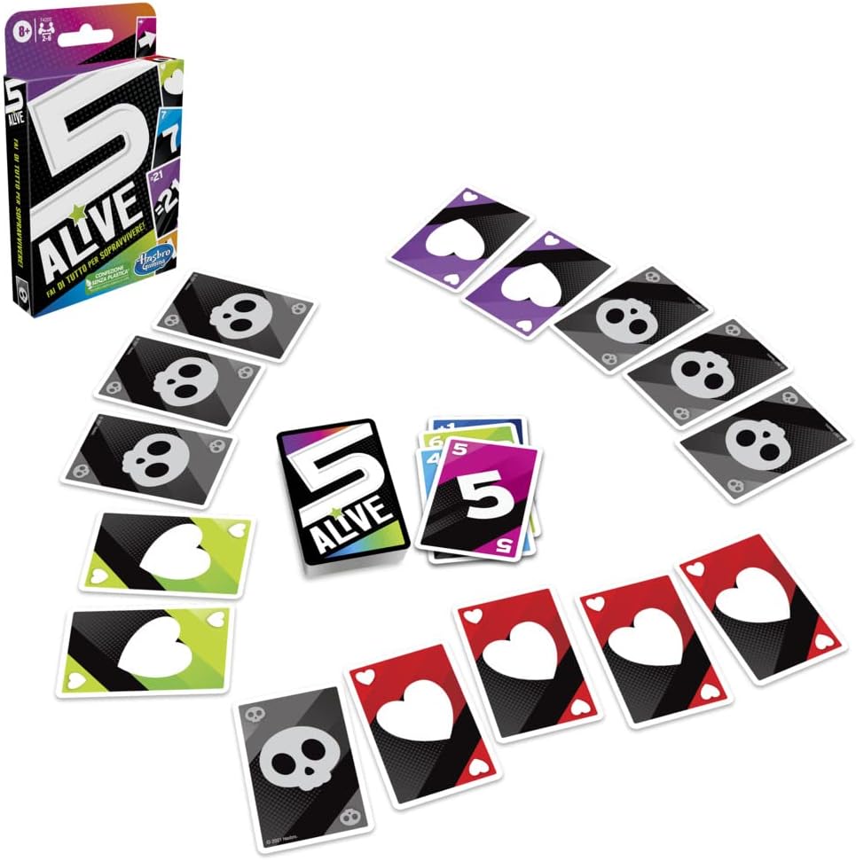 Thumbnail 2 de Hasbro Gaming 5 Alive: gioco di carte per famiglie e amici, da 8 anni, 2–6 giocatori