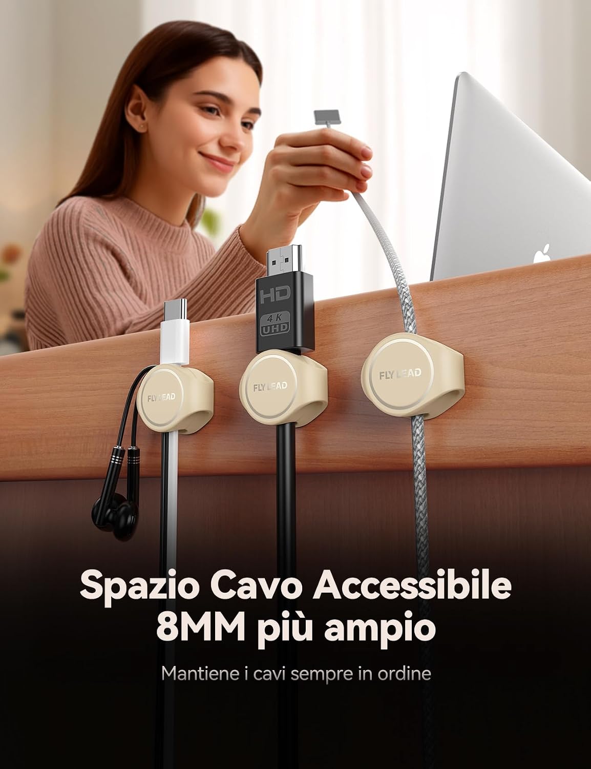 Thumbnail 3 de FLYLEAD 8 Pezzi Organizzatore Cavi in Silicone