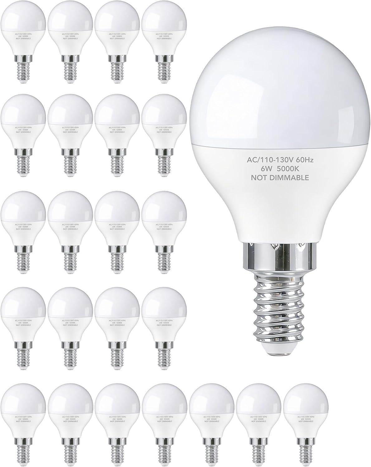 Detalle de A15 LED Light Bulbs, E12 Base