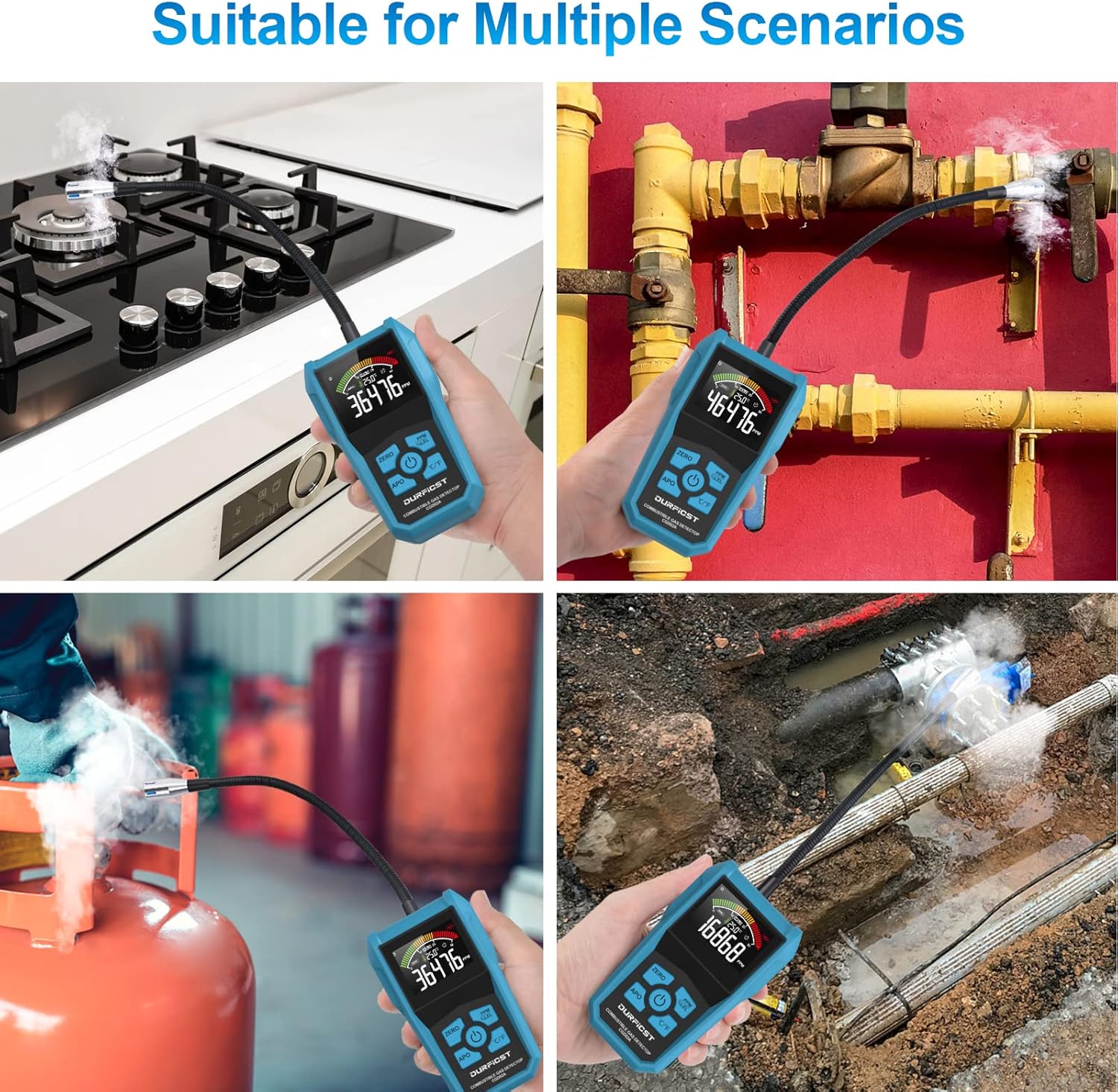 Thumbnail 5 de Rilevatore Gas DURFICST portatile per metano e altri gas combustibili con allarme sonoro