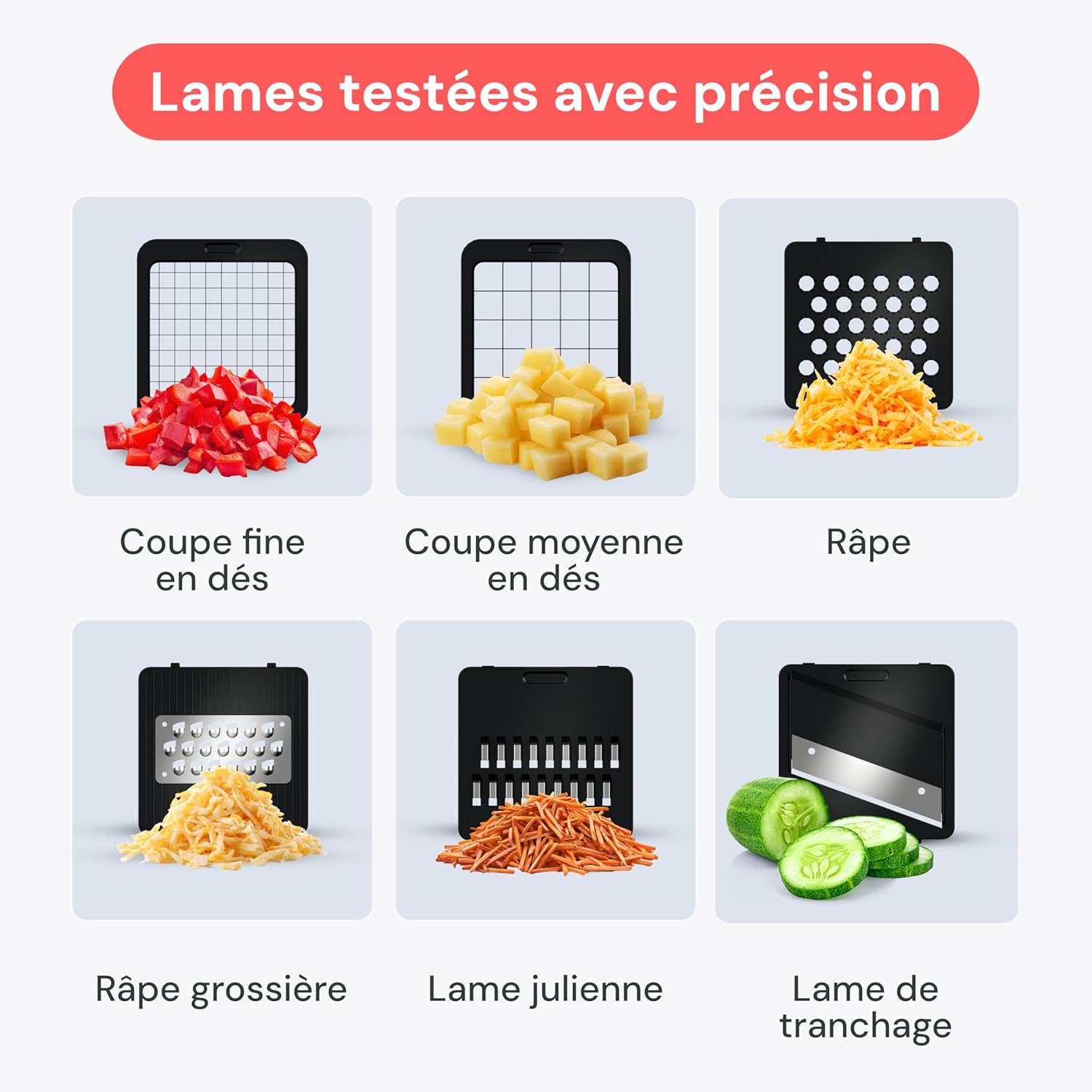 Thumbnail 3 de Fullstar Coupe-légumes multifonctions 6-en-1 avec mandoline (trancheur, julienne, râpe) blanc