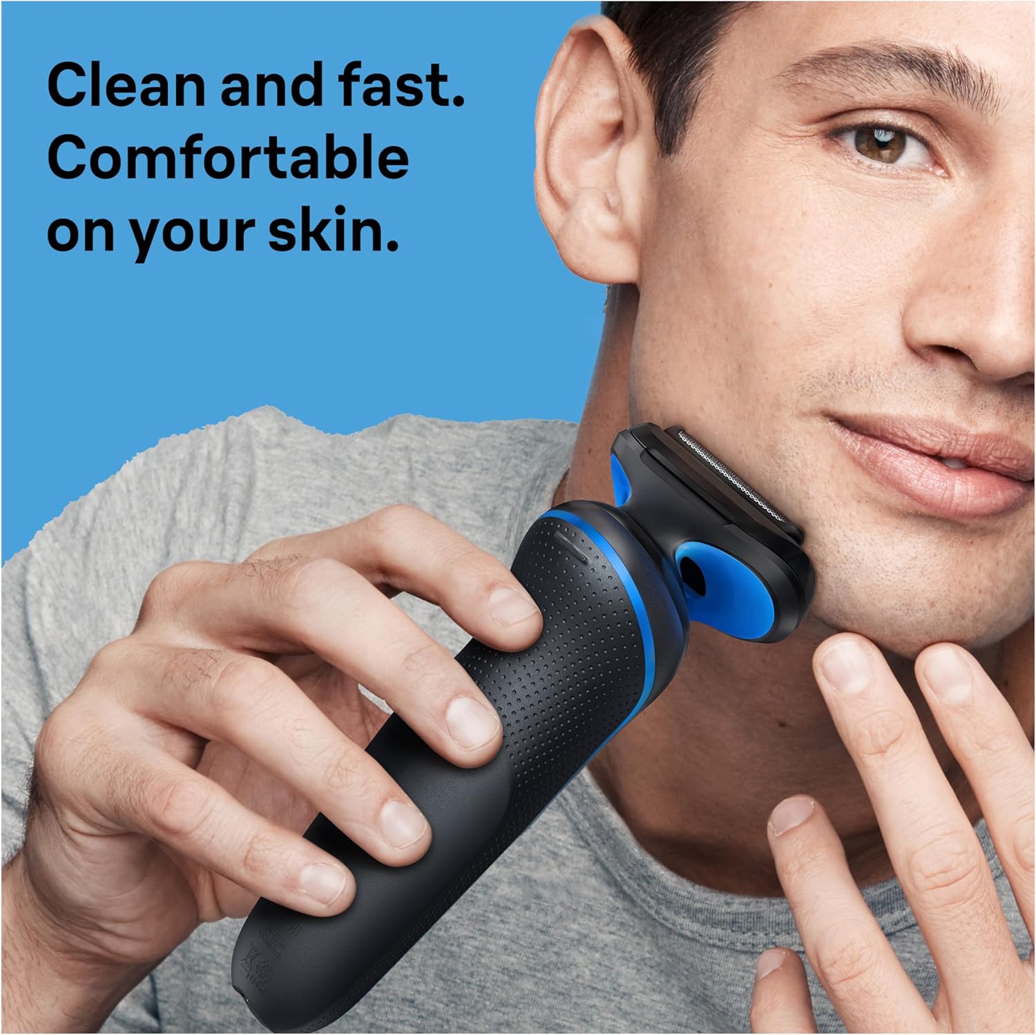 Thumbnail 3 de Braun Series 5 5150cs Electric Shaver for Men: Wet & Dry Foil Shaver with Turbo Mode, Beard Trimmer, Body Groomer & Charging Stand