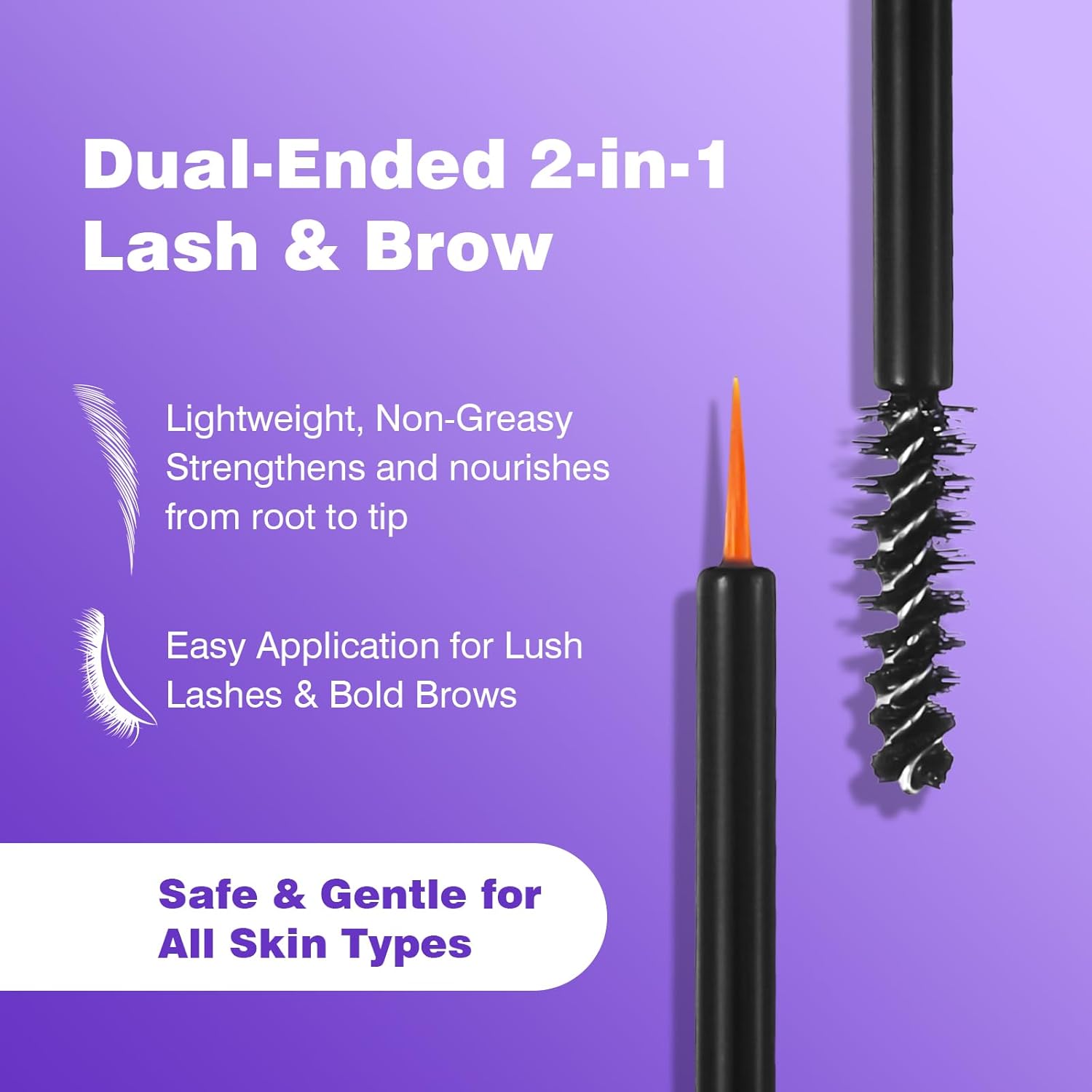 Thumbnail 1 de 2-in-1 Lash & Brow Growth Serum: Dual-Ended Enhancer for Lashes and Brows