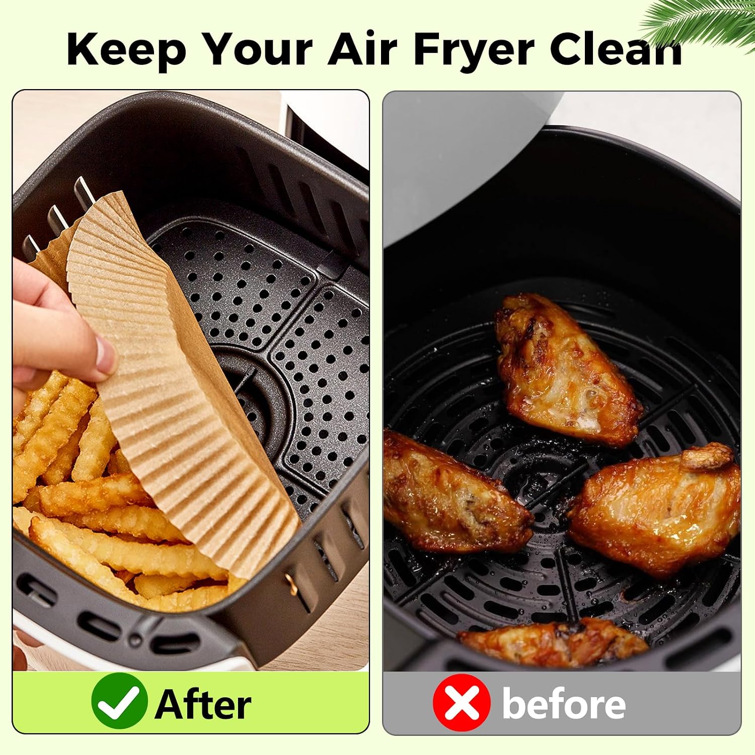Detalle 2 de Ctizne C200R8 Air Fryer Liners, 8-Inch Round Parchment, 200 Count