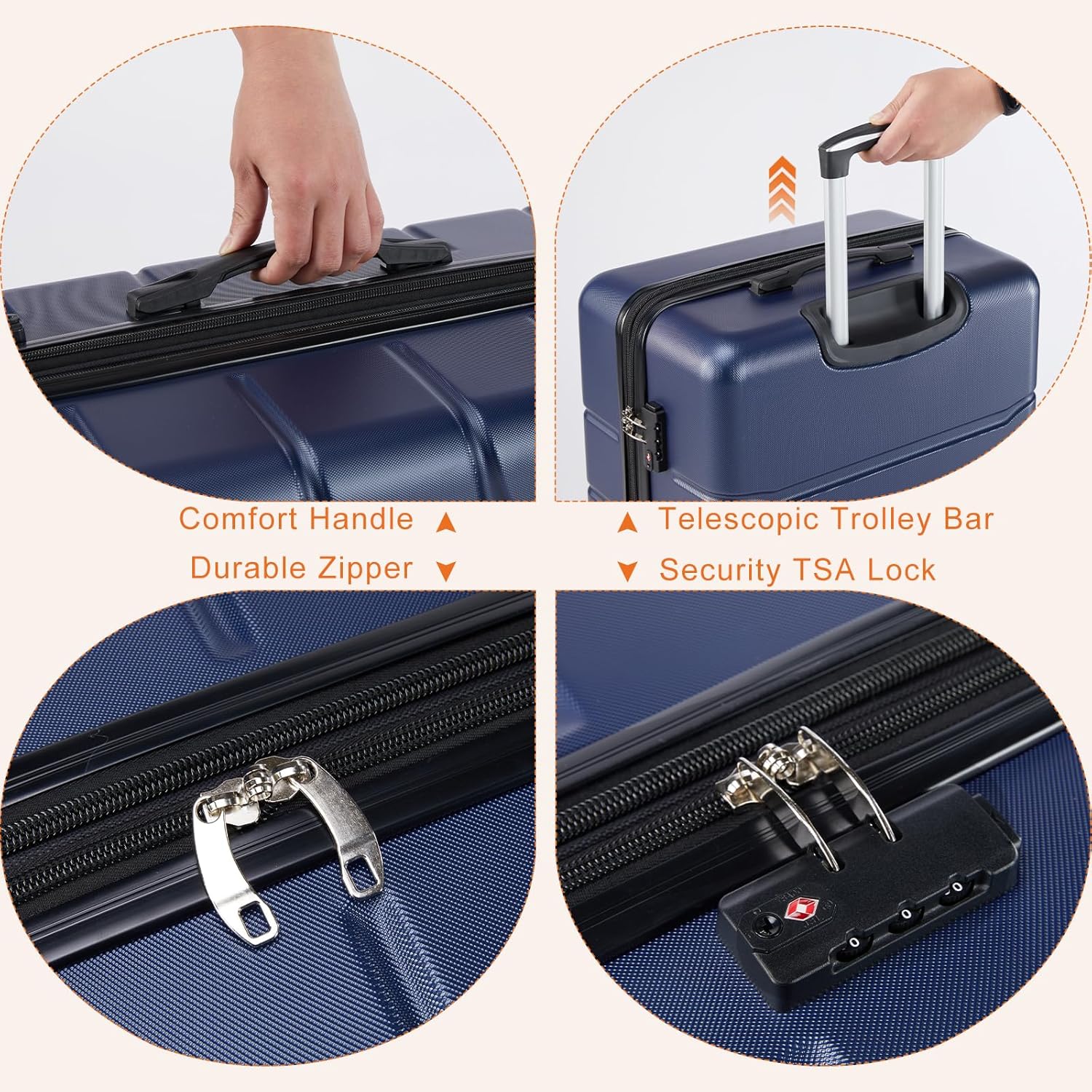 Thumbnail 4 de Sweetcrispy Checked Luggage 24-Inch