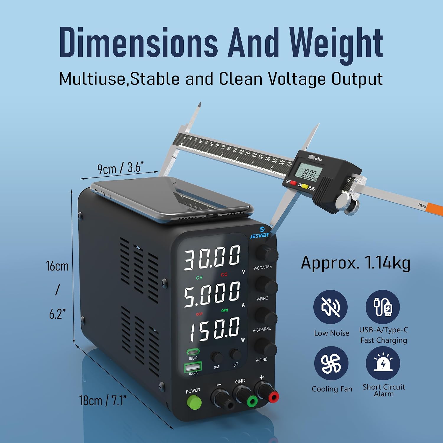 Thumbnail 3 de Jesverty SPS-3005V Variable DC Power Supply