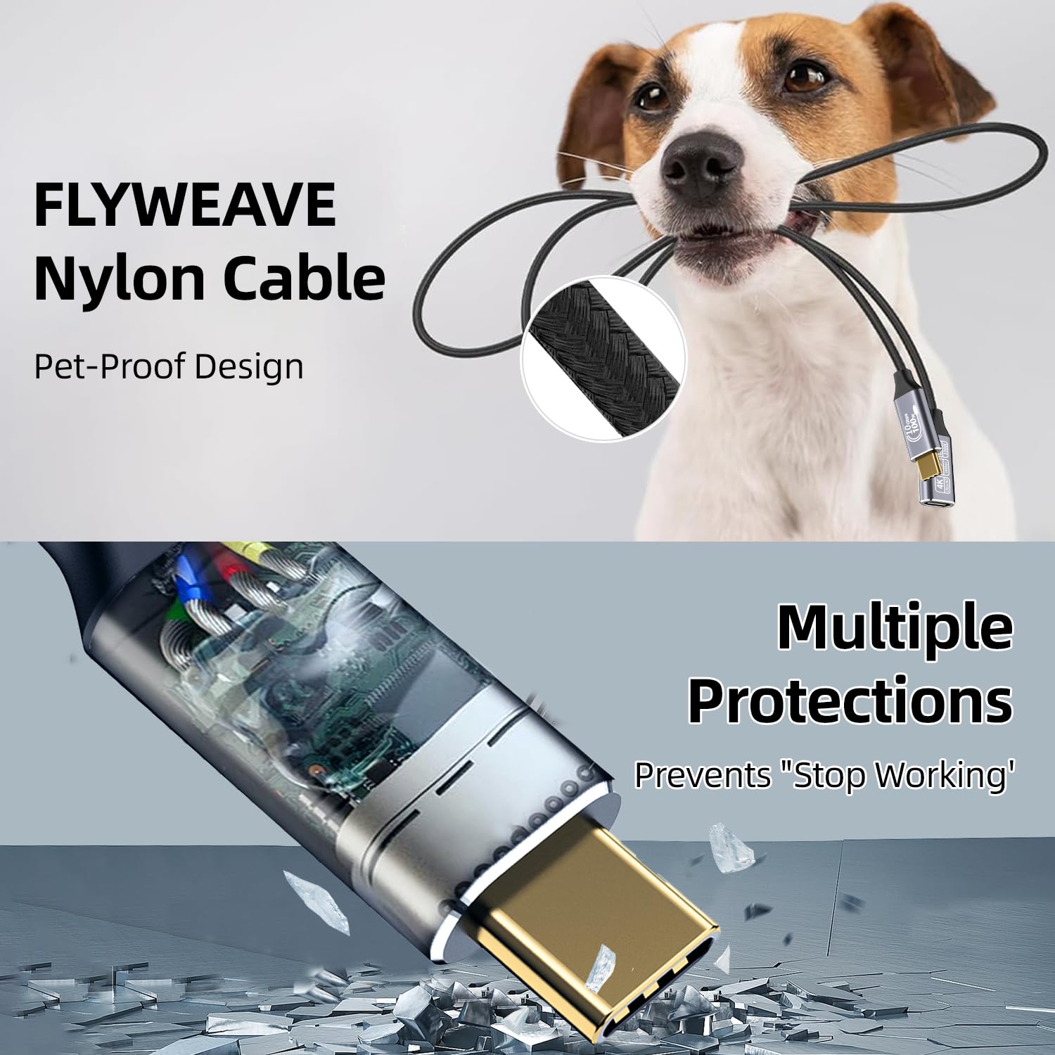 Thumbnail 5 de CAKOBLE USB‑C Verlängerungskabel 3 m – USB‑C 3.2 (10 Gbit/s, 100 W, 4K@60 Hz) mit PD 3.0