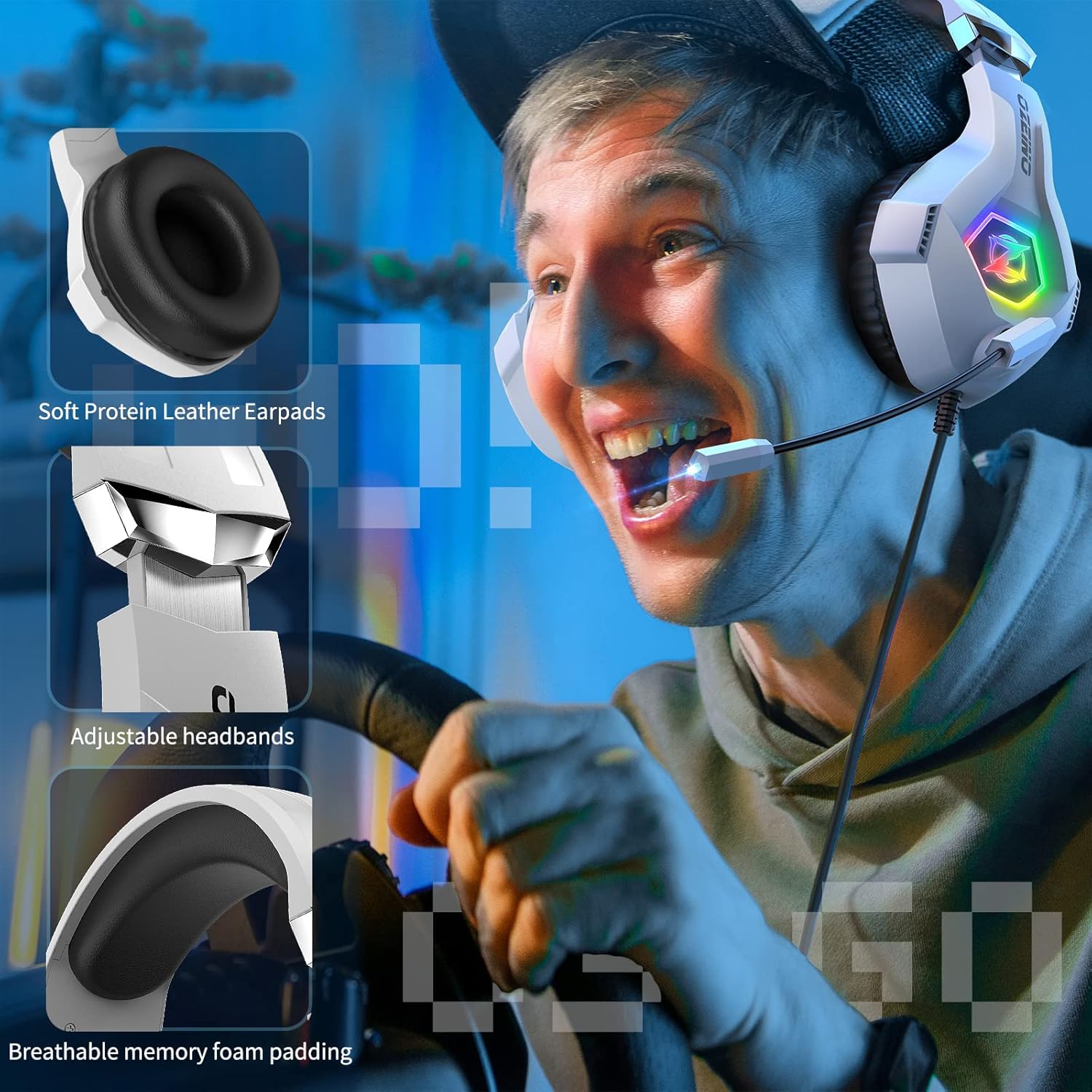 Thumbnail 4 de Ozeino Gaming Headset surround sound for PS5