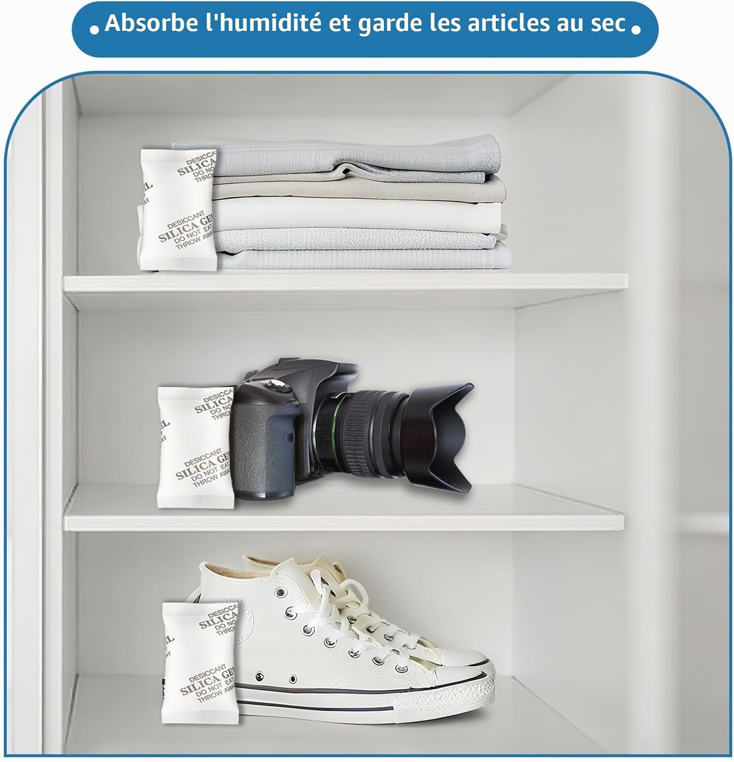 Detalle de MakMeFre B50G(20)JeRe-silicagelzakjes, 20 x 50 g, absorptie tot 43%