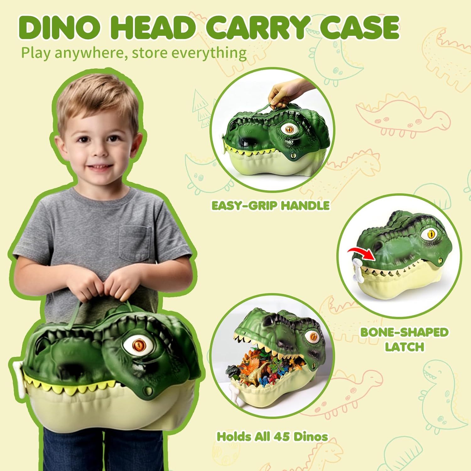 Detalle 2 de RISUNTOY 45-piece Dinosaur Toys 🦖