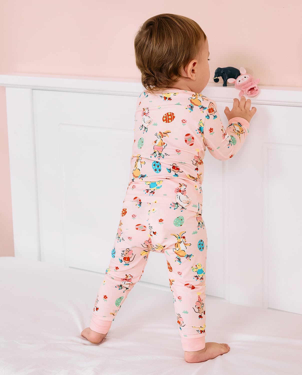 Detalle de babee Reshinee Bamboo Viscose Toddler Pajamas, Long-Sleeve Unicorn Mermaid 2-Piece