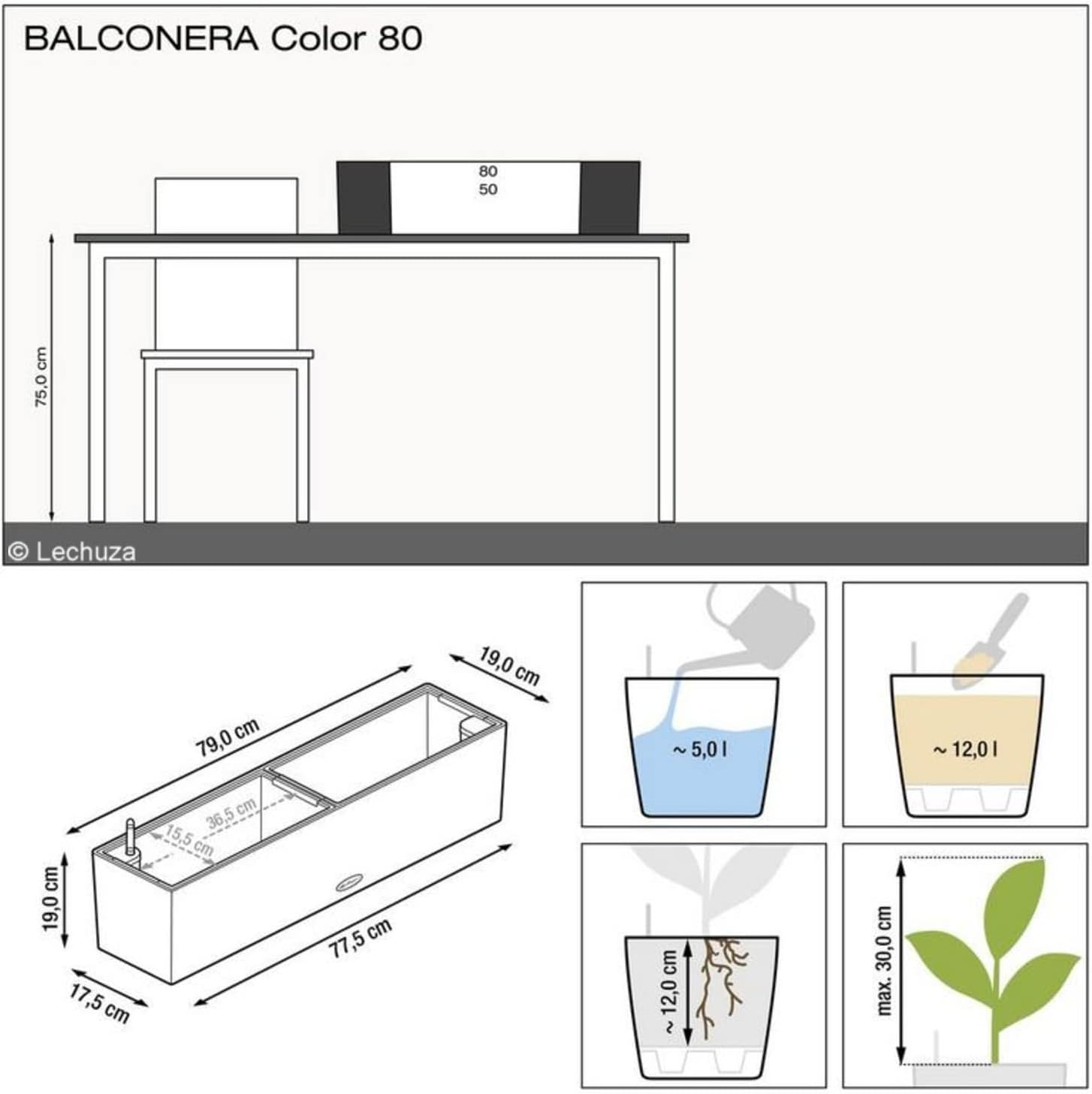 Thumbnail 3 de LECHUZA BALCONERA Colore 80 marrone sabbia