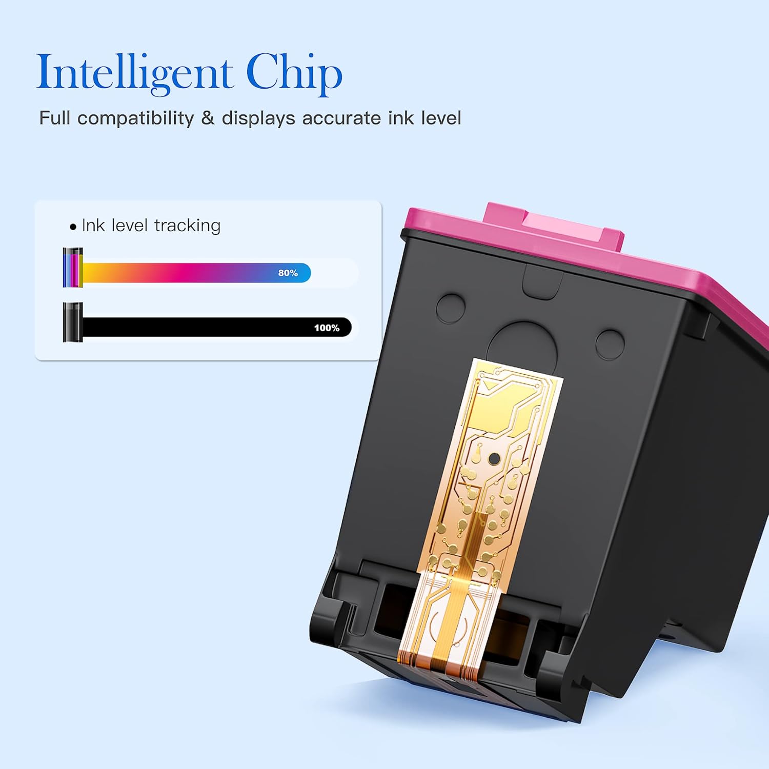 Detalle 2 de Valuetoner 62XL Schwarz & Farbpatronen – kompatibel HP 62/62XL für OfficeJet 5740/5742/5744, Envy 5540–7640 (2er-Set)