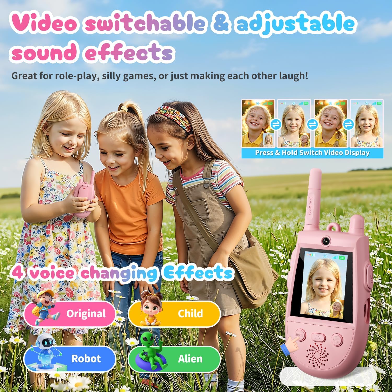 Detalle de Video Walkie-Talkies for Kids, 2-Pack