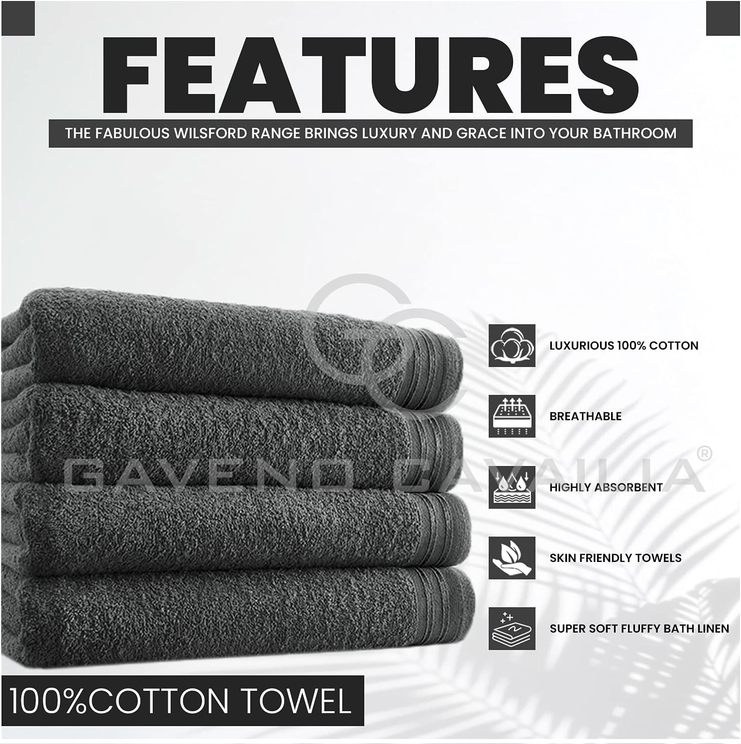 Thumbnail 1 de GC GAVENO CAVAILIA Bath Sheet 75x135 cm