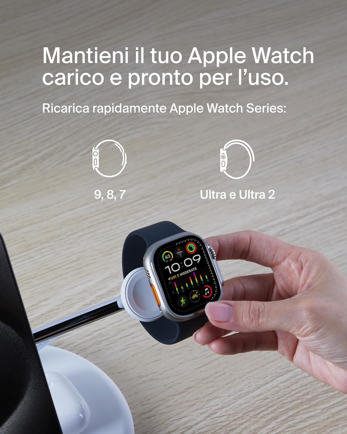 Thumbnail 2 de Belkin Supporto di Ricarica Wireless Magnetica 3 in 1 15W