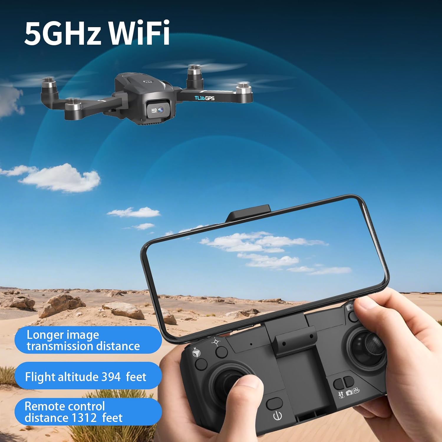 Detalle de TL16GPS 4K GPS drone with camera
