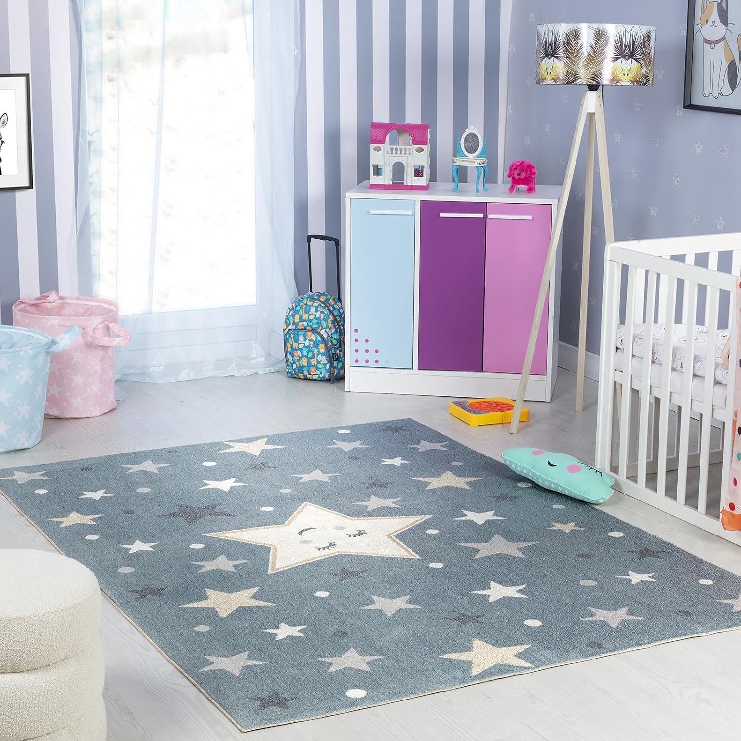 Detalle de Livabliss Stars Washable Kids Rug 160x213 cm