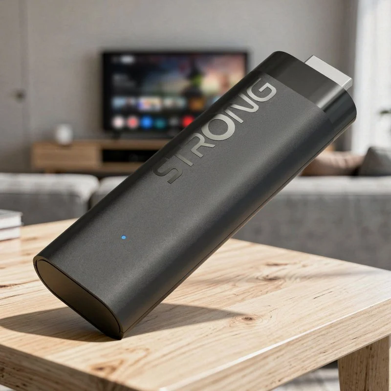 Detalle de Adaptador Smart TV Strong LEAP NOVA 4K Ultra HD con Android 14, HDR10+/HLG y 32 GB