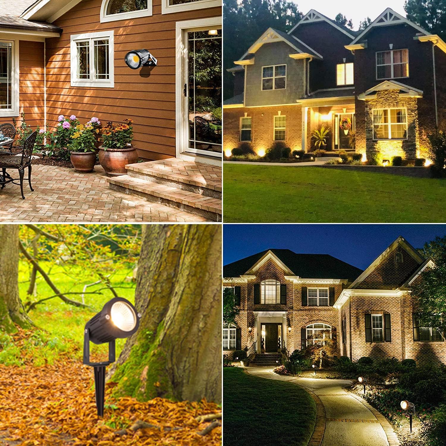 Detalle de ZUCKEO 5W Landscape Lights, 12–24V Warm White LED Spotlights, 8-Pack
