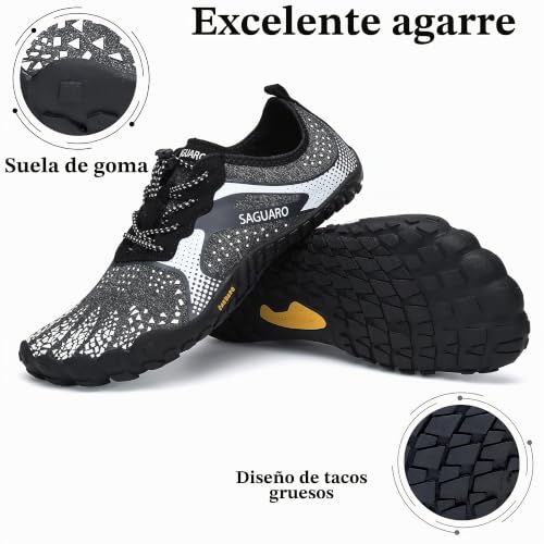 Detalle 1 de SAGUARO Zapatillas barefoot minimalistas para trail y fitness, talla 46