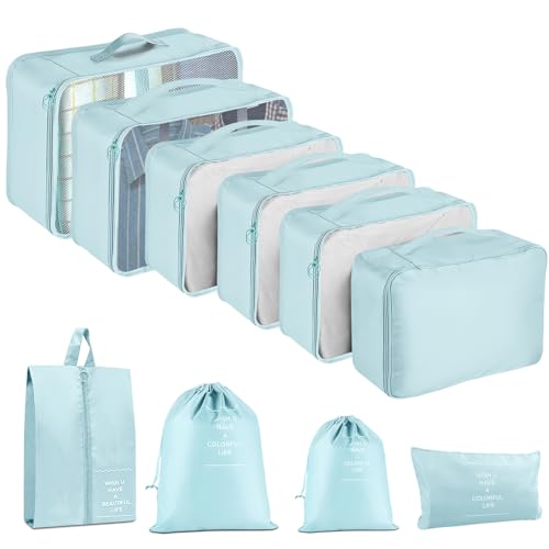 Detalle de Koffer Organizer Set von TXBOBECO – 10-teiliges Packing Cubes Reise-Organizer-Set