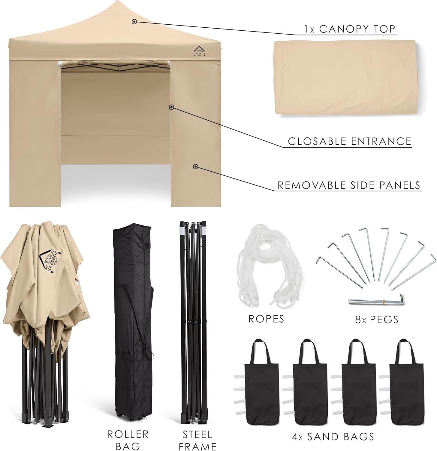 Thumbnail 4 de All Seasons Gazebos 3x3m Pop Up Gazebo