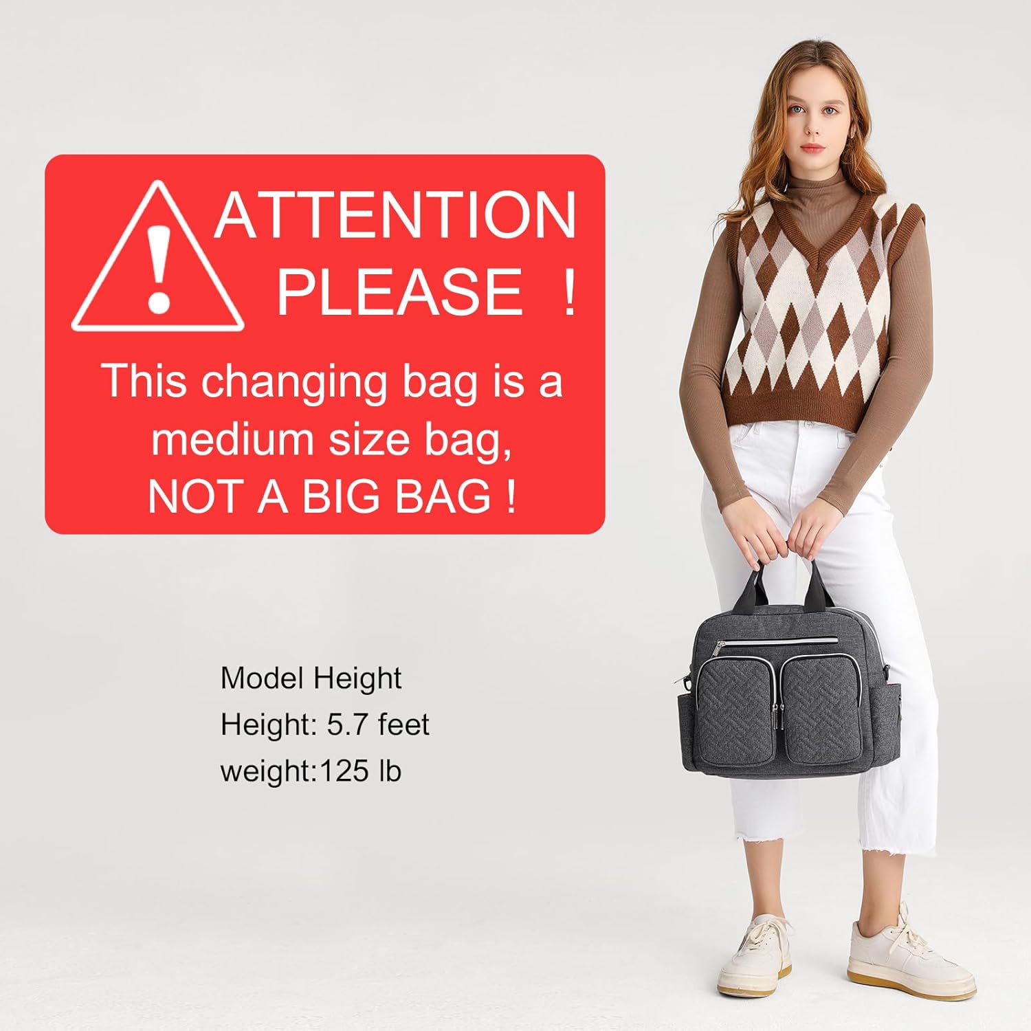 Thumbnail 1 de Kono Baby Changing Bag: Multifunction Nappy Bag with Insulated Pockets and Stroller Straps