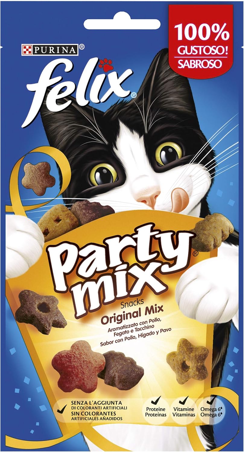Thumbnail 1 de Purina Felix Party Mix Katzensnack Original-Mix 8x60 g