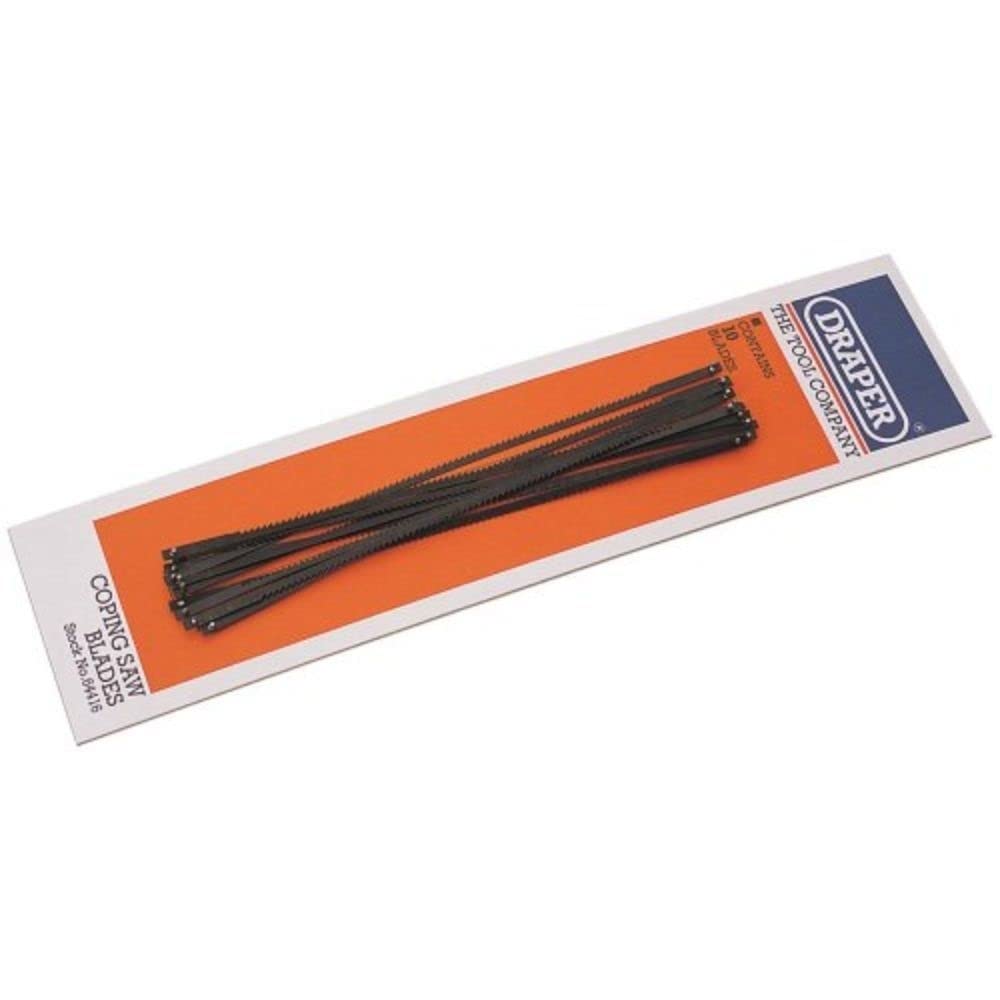 Detalle de Draper 64416 170mm Coping Saw Blades, 10 Pack, 15 TPI, Pinned Ends