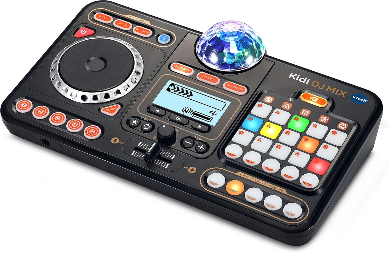Thumbnail 2 de VTech Kidi DJ Mix (Black) kid’s DJ mixer toy with 15 tracks, lights, effects and microphone