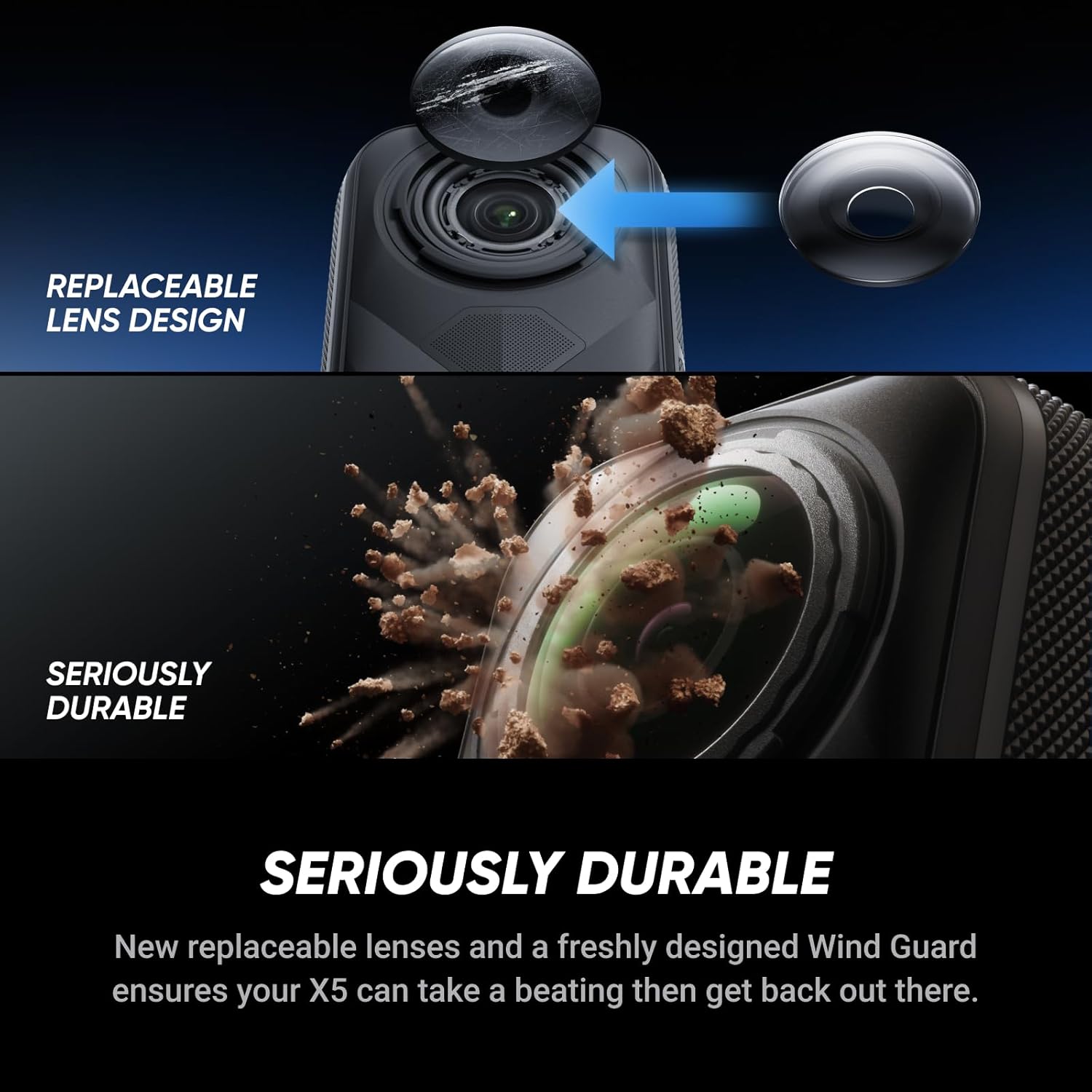 Thumbnail 6 de Insta360 X5 Essentials Bundle (Waterproof) – 8K 360° action camera with low-light processing