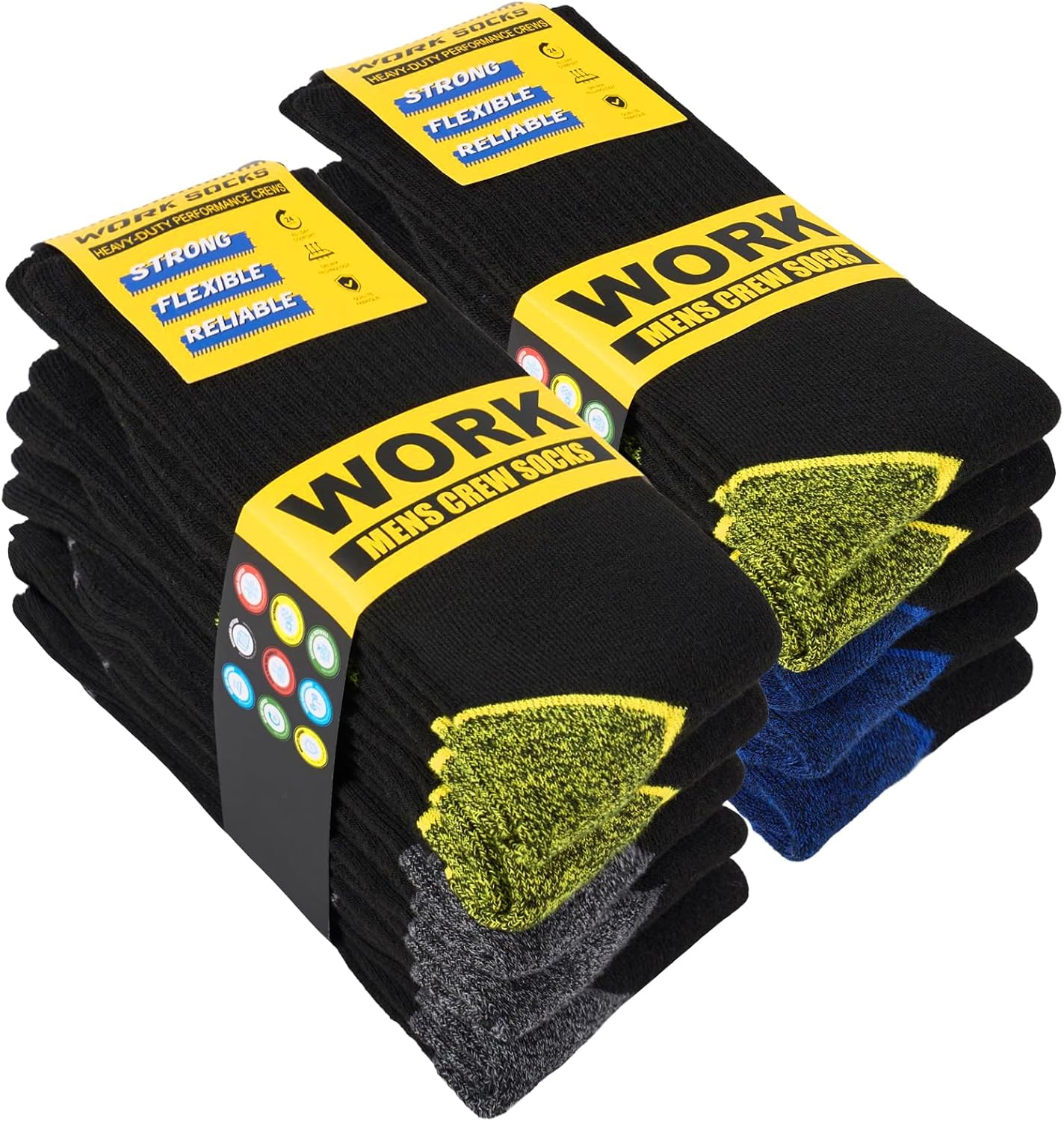 Detalle de pandaplay Men's Work Socks, 10 Pairs