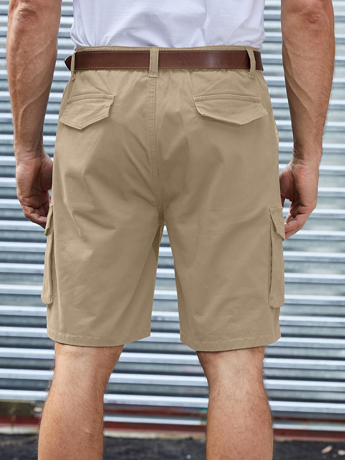 Detalle de StylSense Kurze Hosen Herren – Cargo Shorts aus Baumwolle mit 6 Taschen