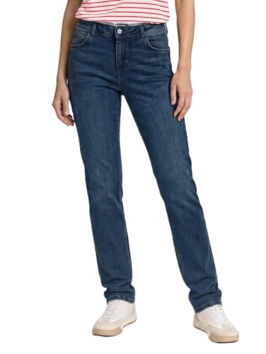 Detalle de TOM TAILOR Alexa Straight Jeans für Damen in Dark Stone Wash