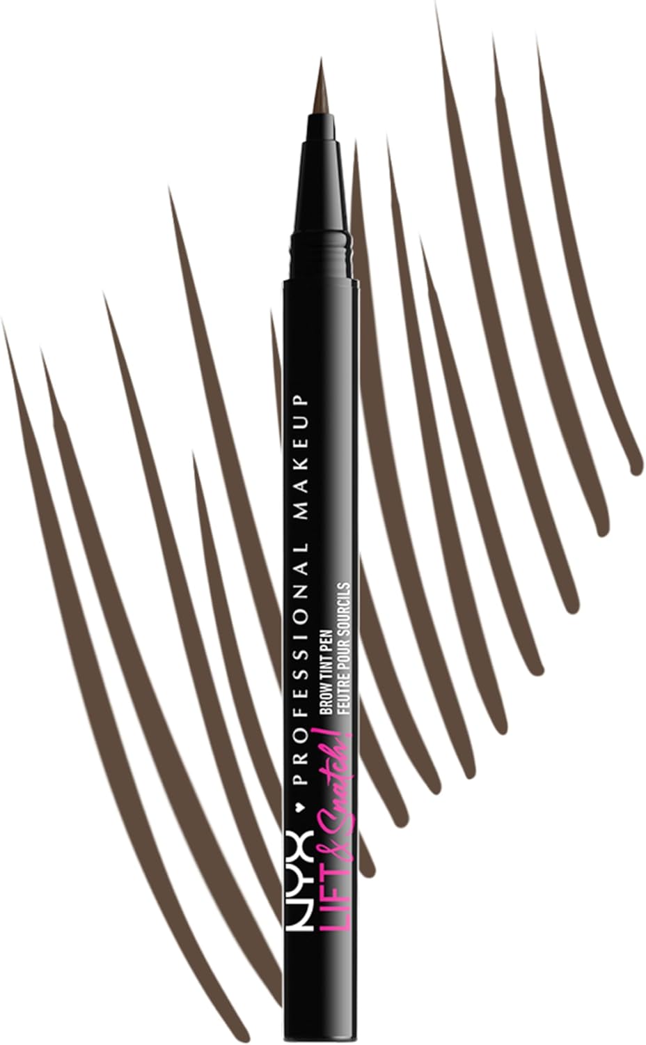 Detalle de NYX Lift And Snatch Brow Pen – Penna Sopracciglia a tenuta leggera, Ash Brown