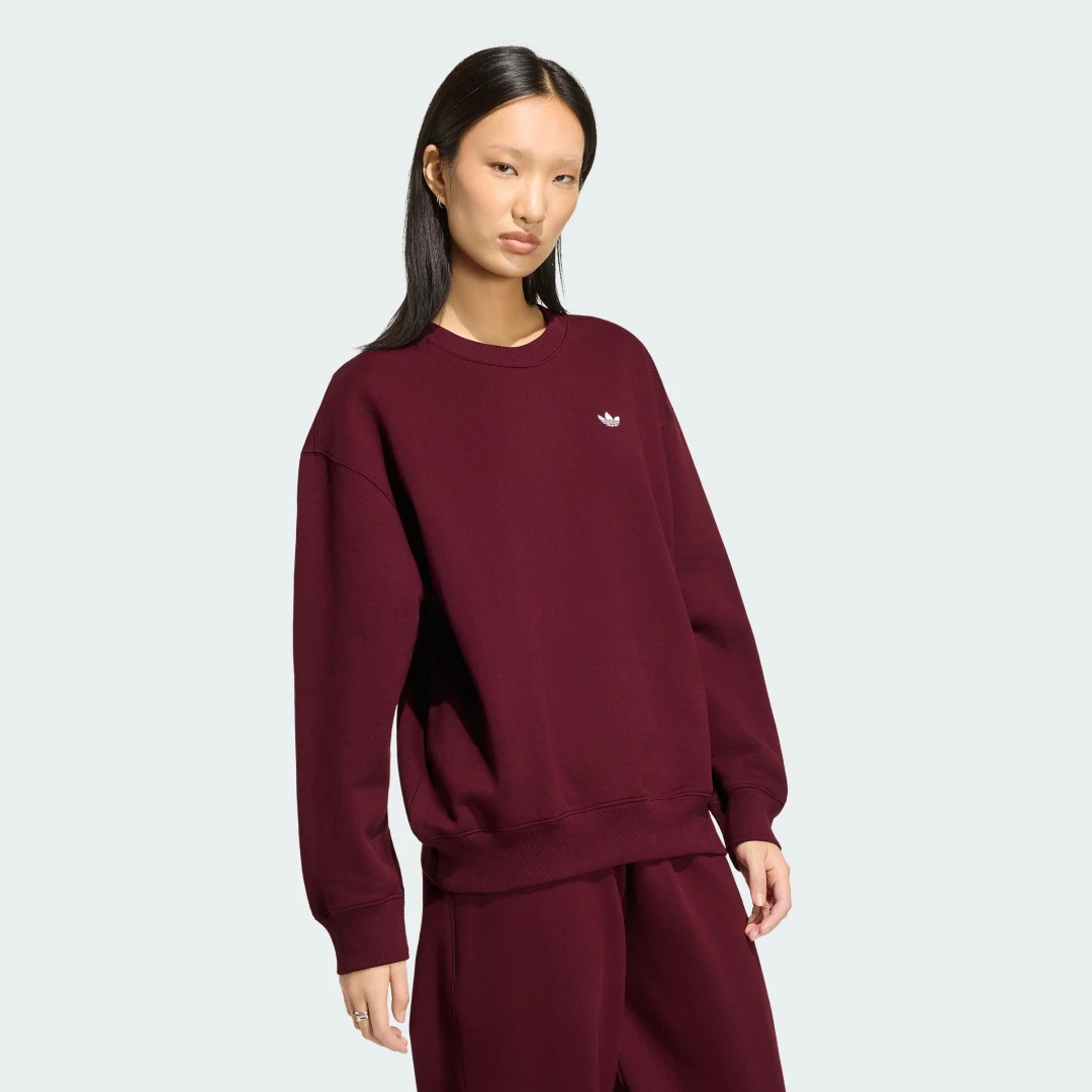 Detalle de Sudadera ESSENTIALS CREW LONG FLEECE OS de Adidas