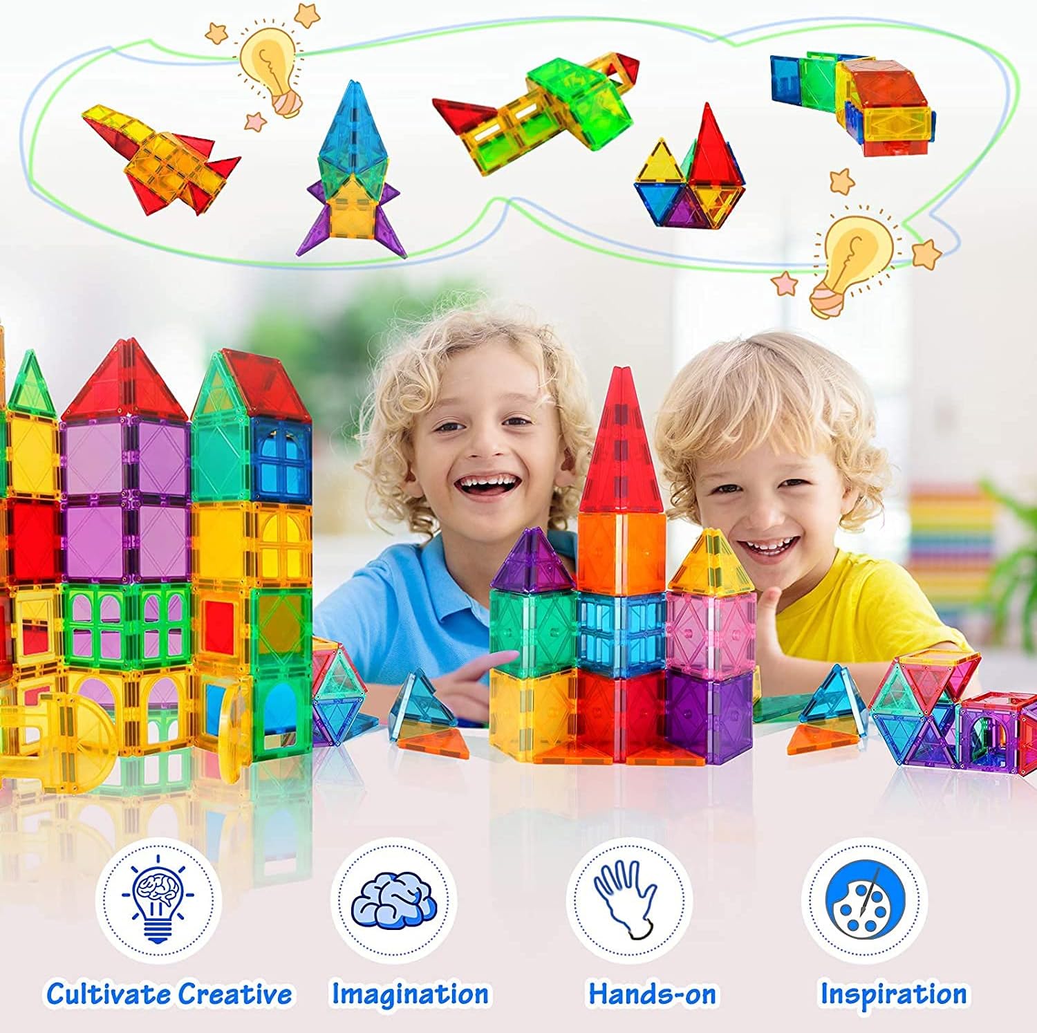 Detalle 2 de vatenick 64PCS Magnetic Building Tiles 🧩