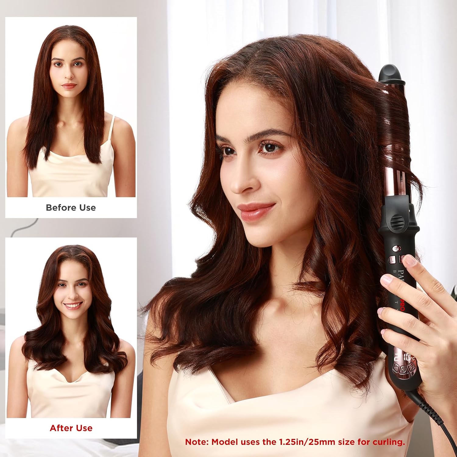 Thumbnail 2 de Rotating Curling Iron, 32mm/1.25 inch Automatic Hair Curler with Nano Titanium Coating